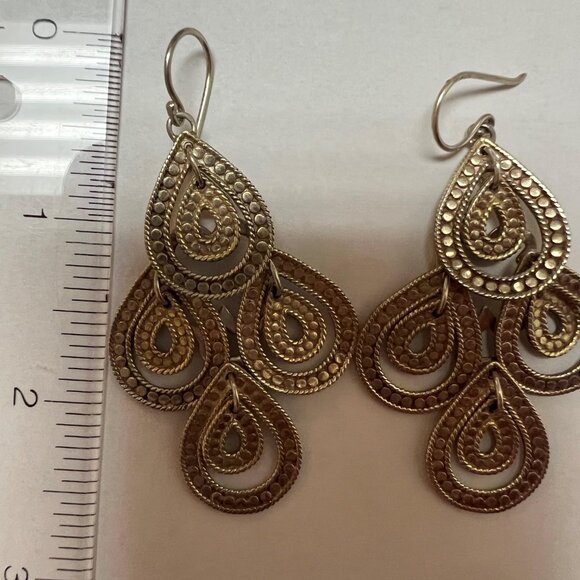 Anna Beck Vintage Chandelier Drop Dangle Earrings - Picture 2 of 3